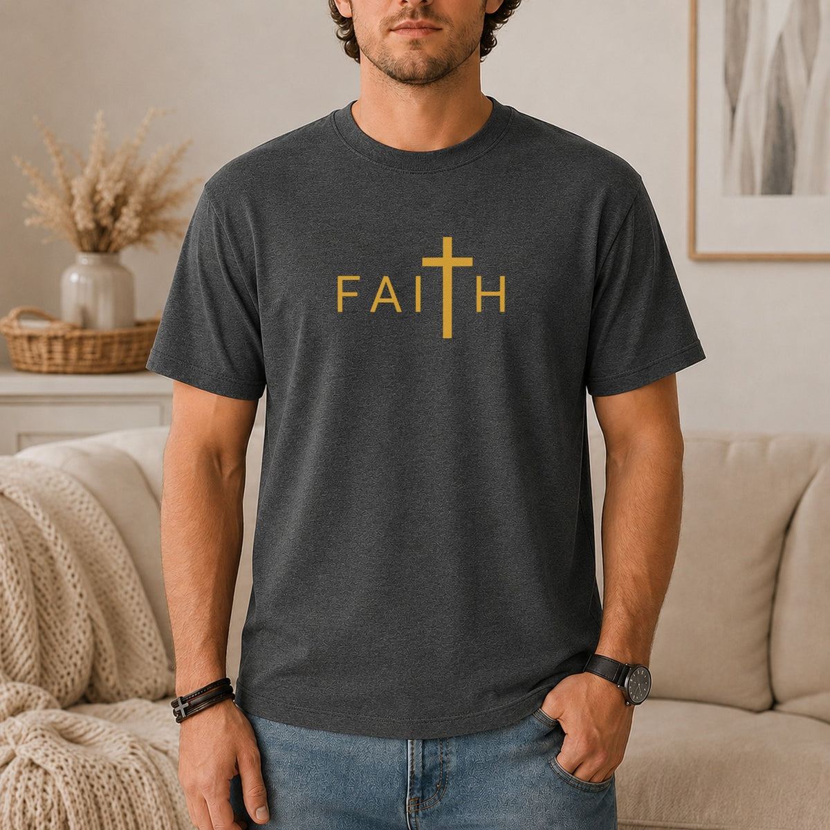 Faith Cross Minimalist T-Shirt