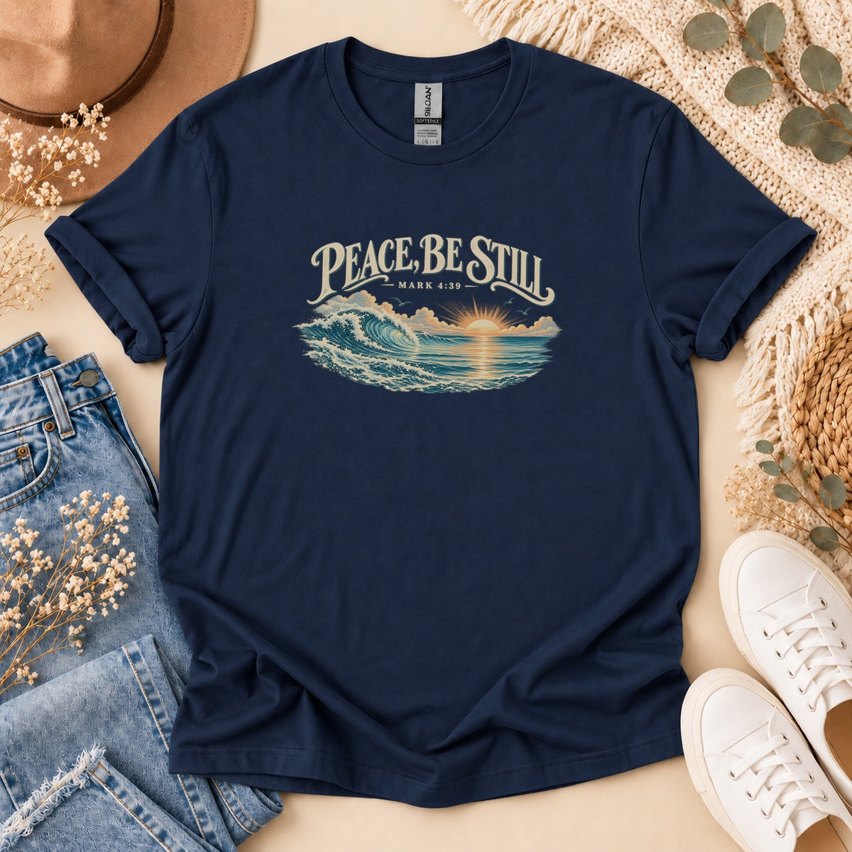 Peace Be Still Vintage Wave T-Shirt