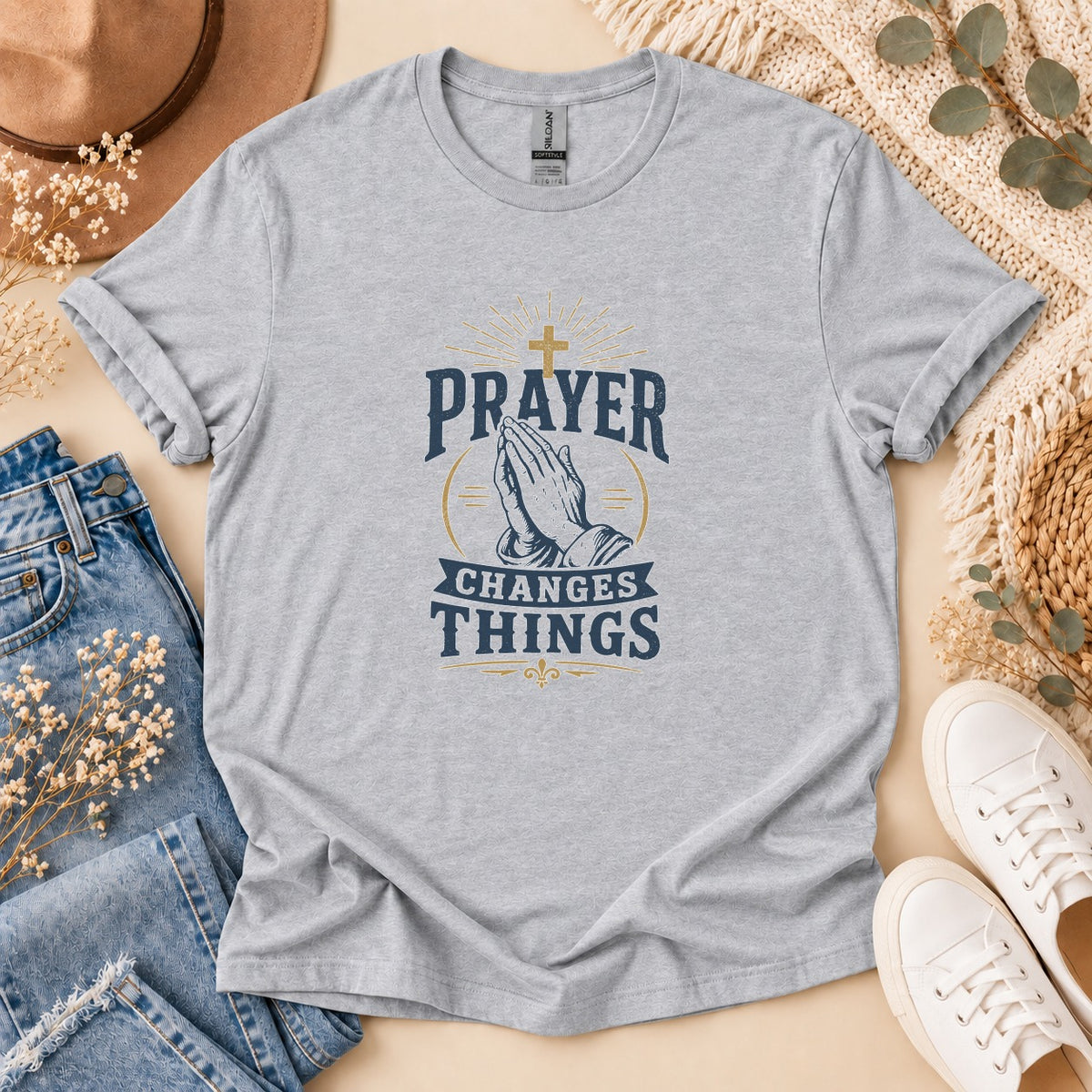 Prayer Changes Things Vintage Faith T-Shirt