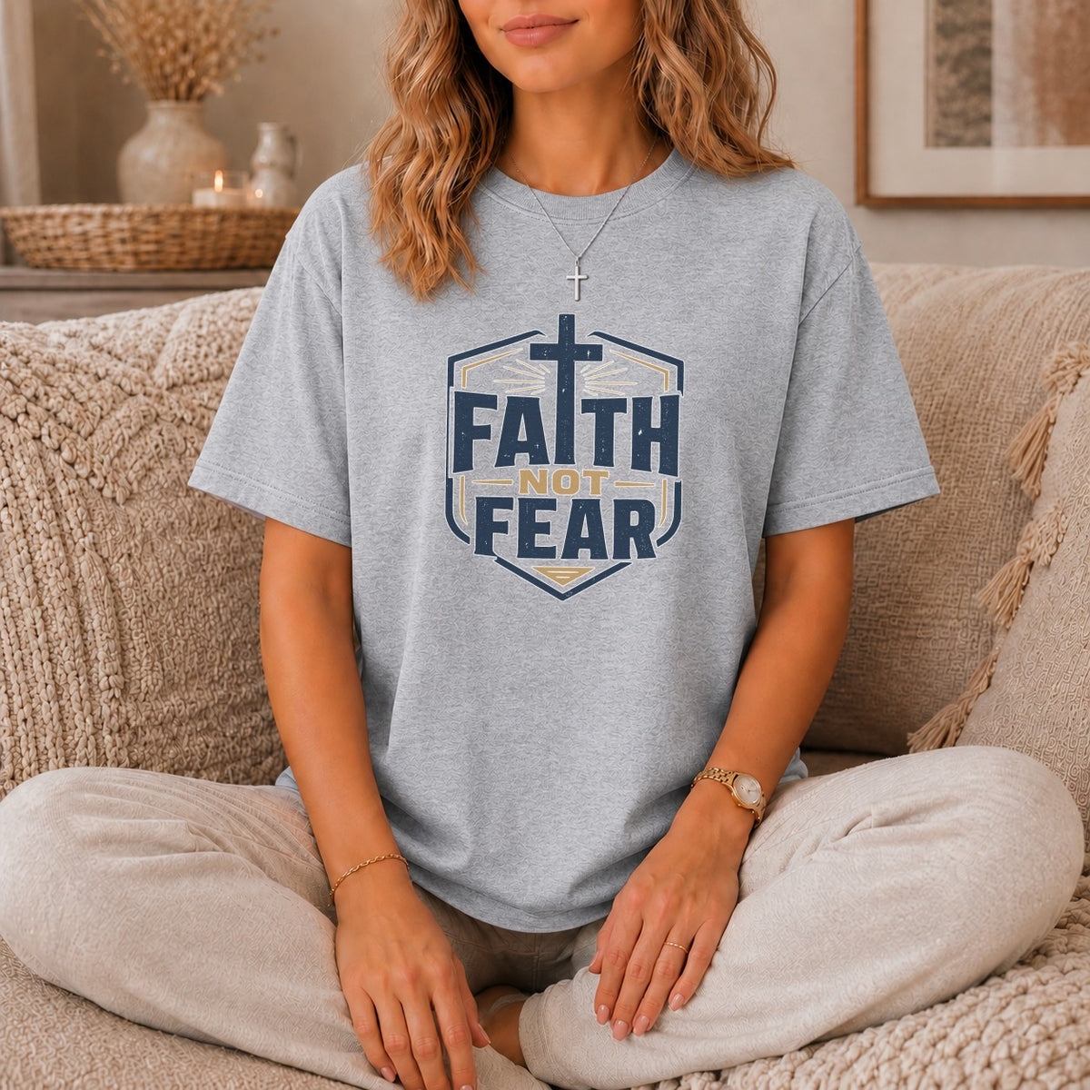 Faith Not Fear Crest T-Shirt