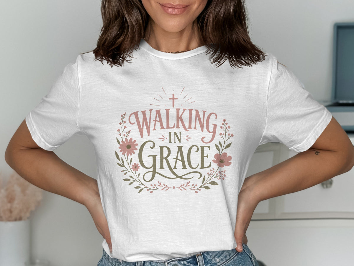 Walking In Grace Botanical T-Shirt