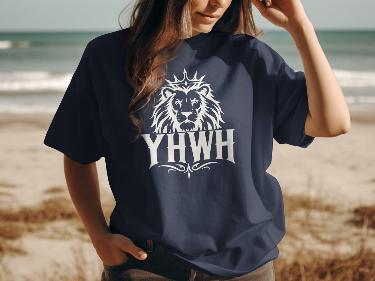 YHWH Crowned Lion Graphic T-Shirt