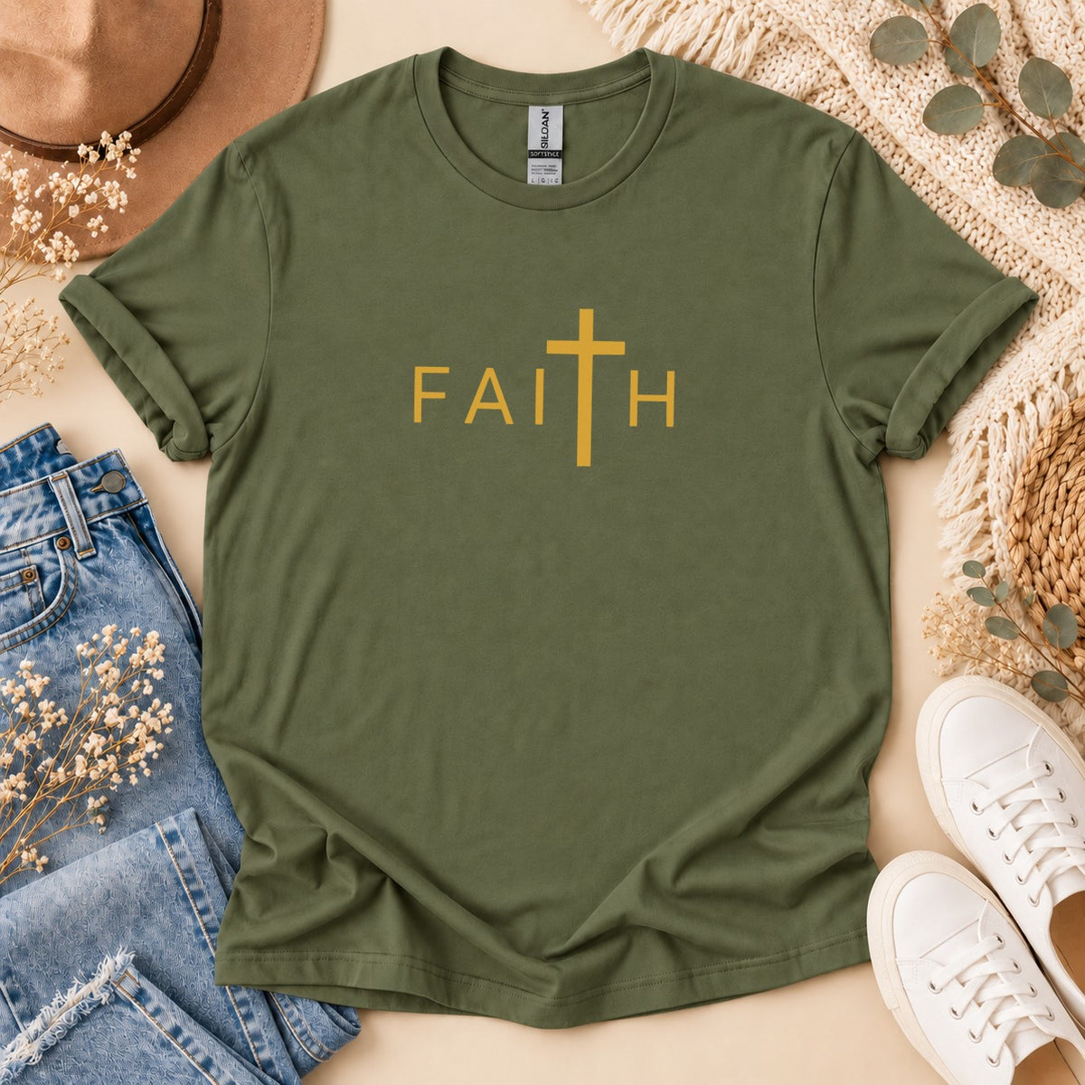 Faith Cross Minimalist T-Shirt