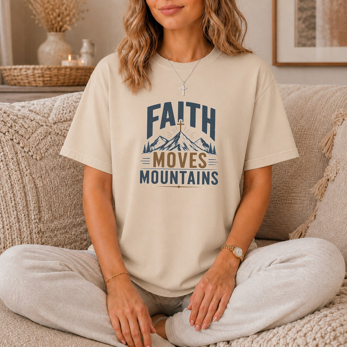Faith Moves Mountains Vintage T-Shirt