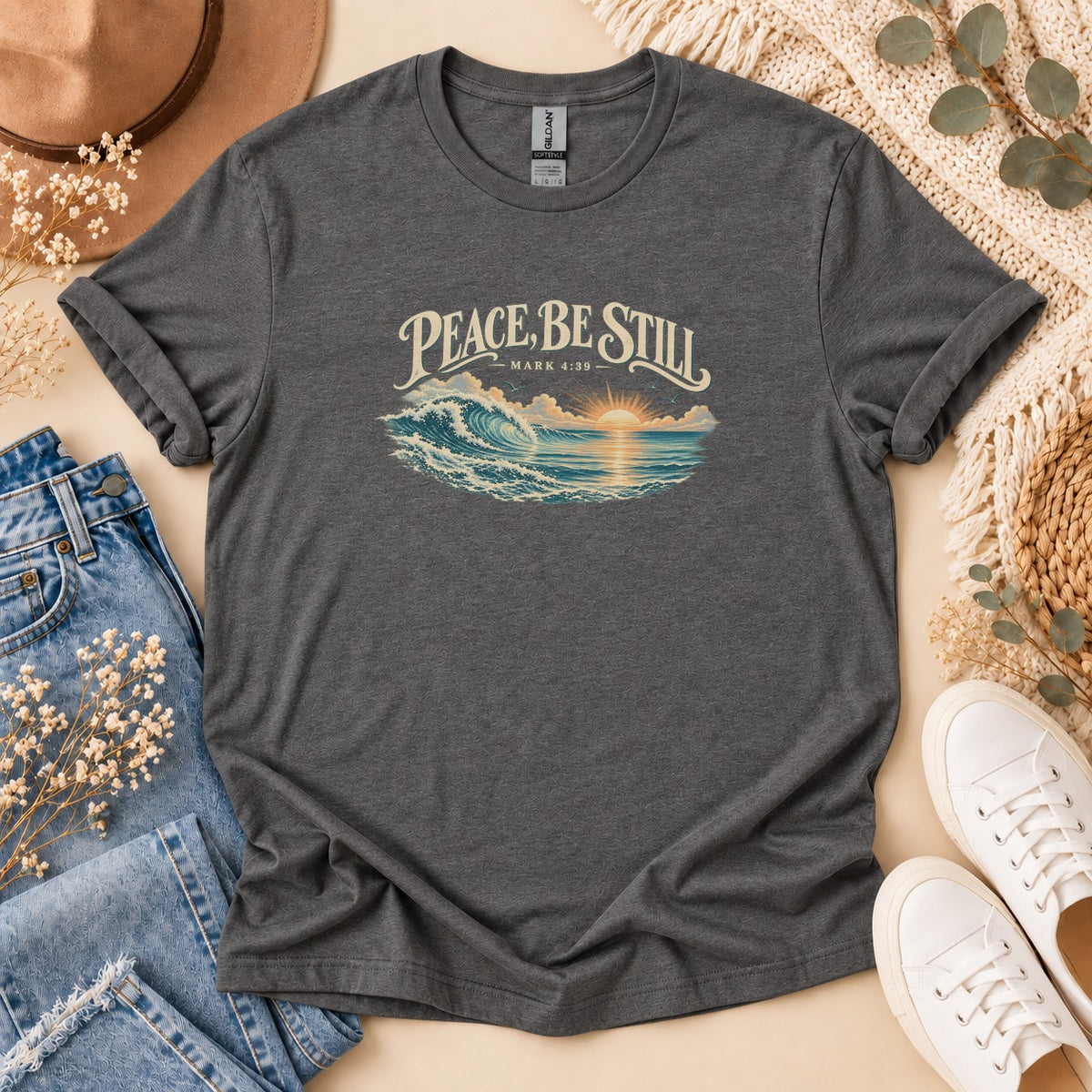 Peace Be Still Vintage Wave T-Shirt