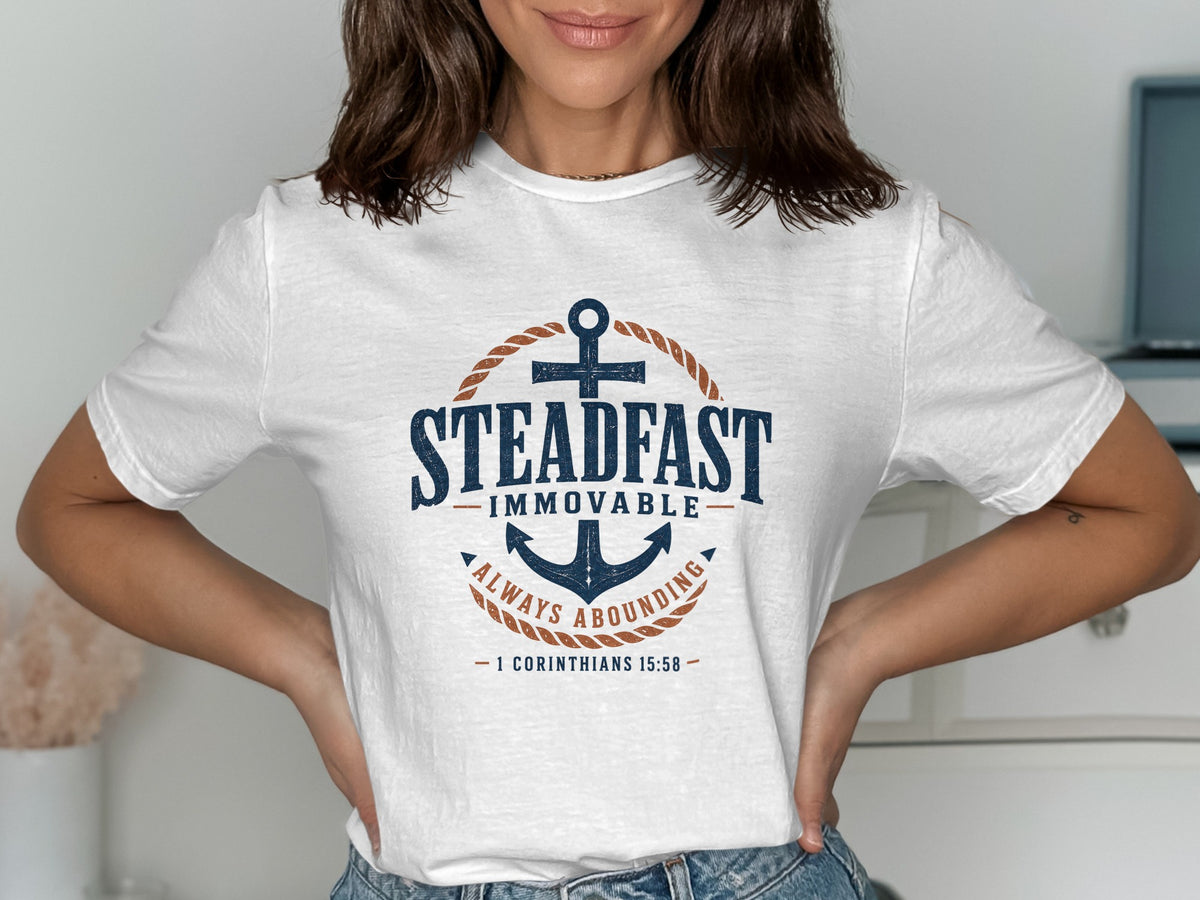Steadfast Nautical Anchor Graphic T-Shirt