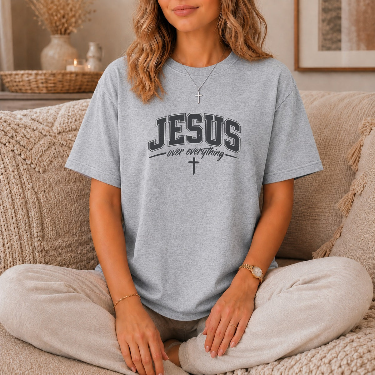Jesus Over Everything Collegiate T-Shirt