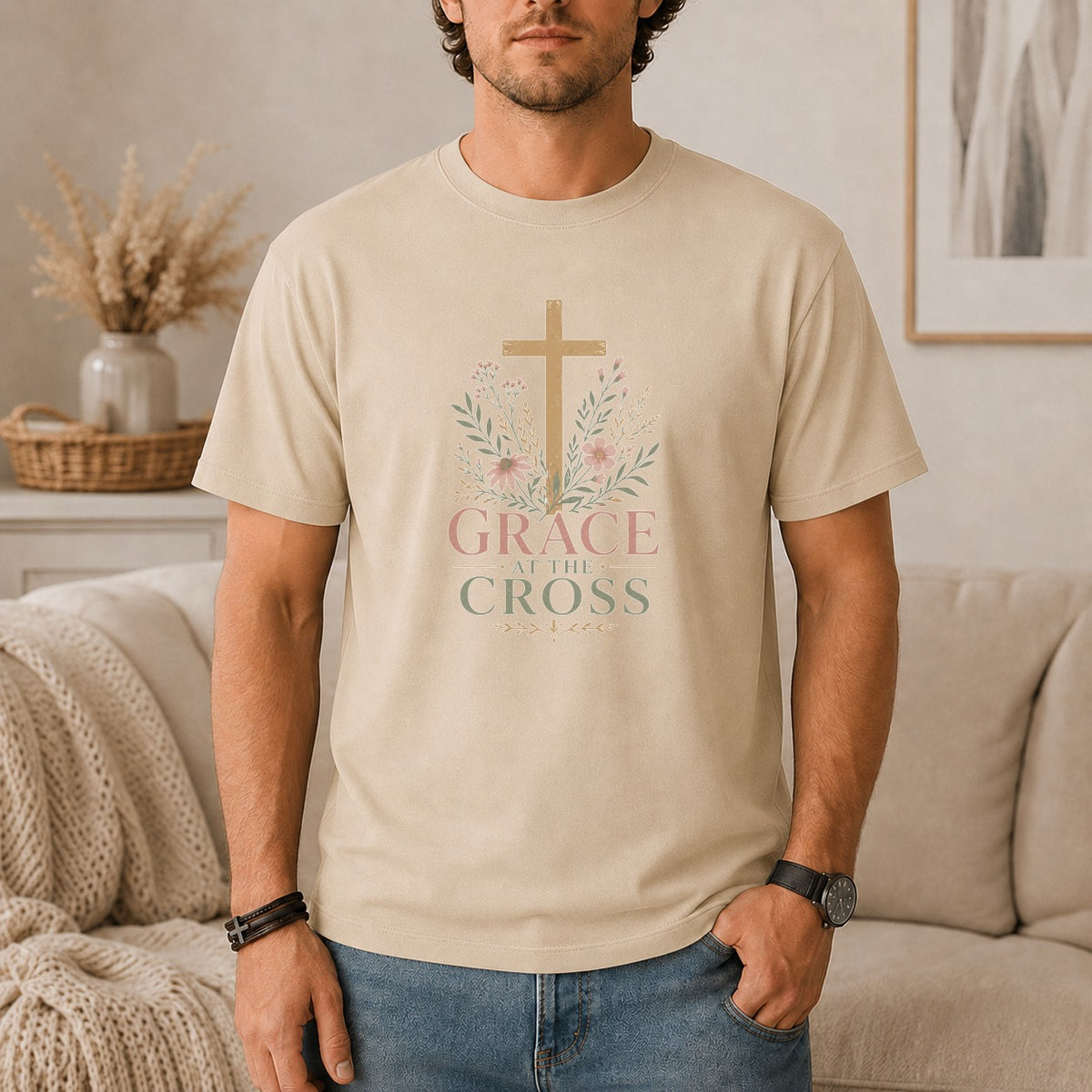 Grace At The Cross Botanical T-Shirt