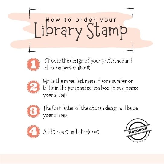 Stamp Personalized Books Library  Stamp Personalized Wedding Name
