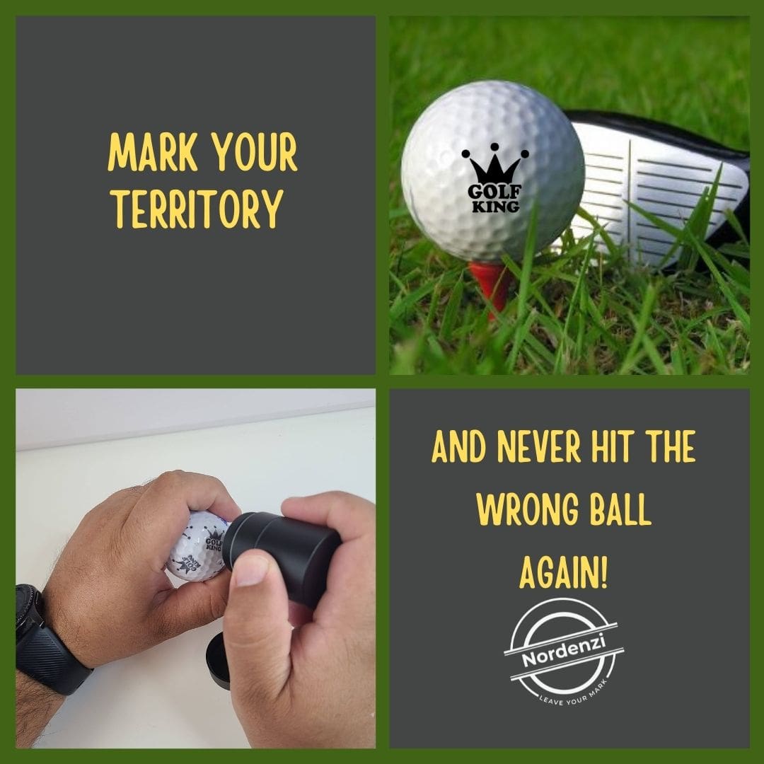 Golf Ball Stamp Nordenzi Black Aluminum Golf Ball Stamp King Crown marker