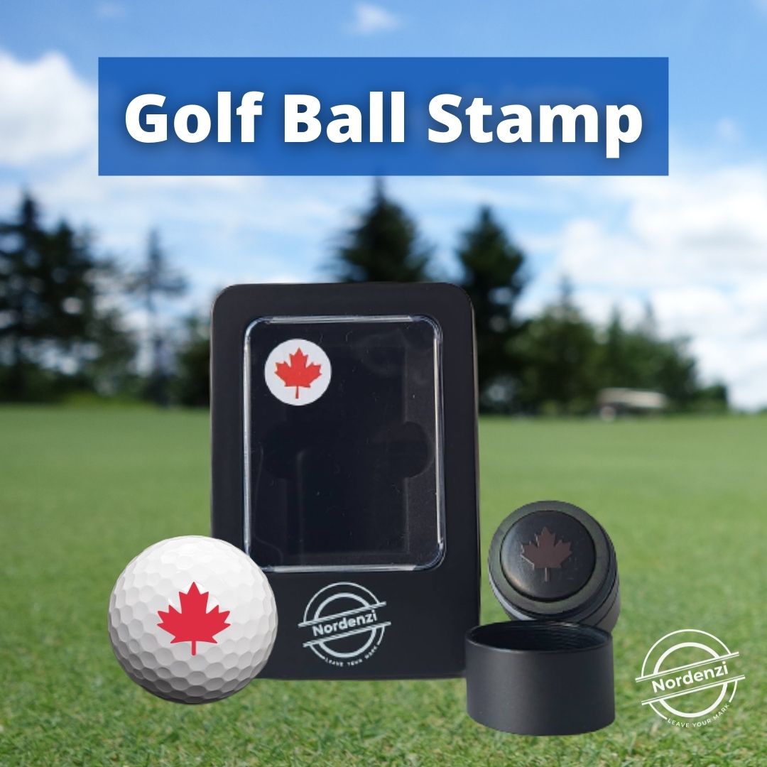 Golf Ball Stamp. Nordenzi Black Aluminum Golf Ball Stamp Maple marker, Golf Ball Stamper, Nordenzi
