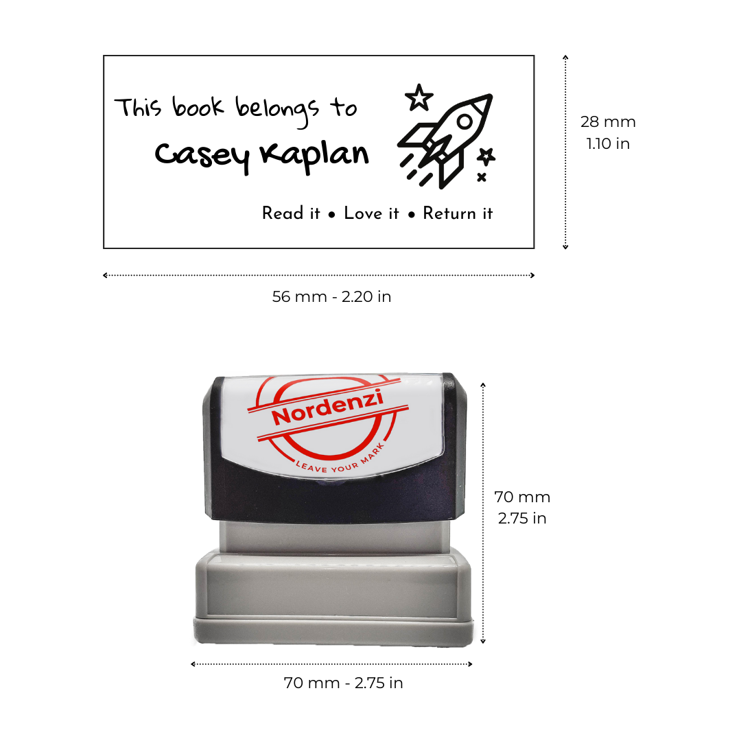 PERSONALIZED BOOK STAMP Custom Library Stamp Self Inking 