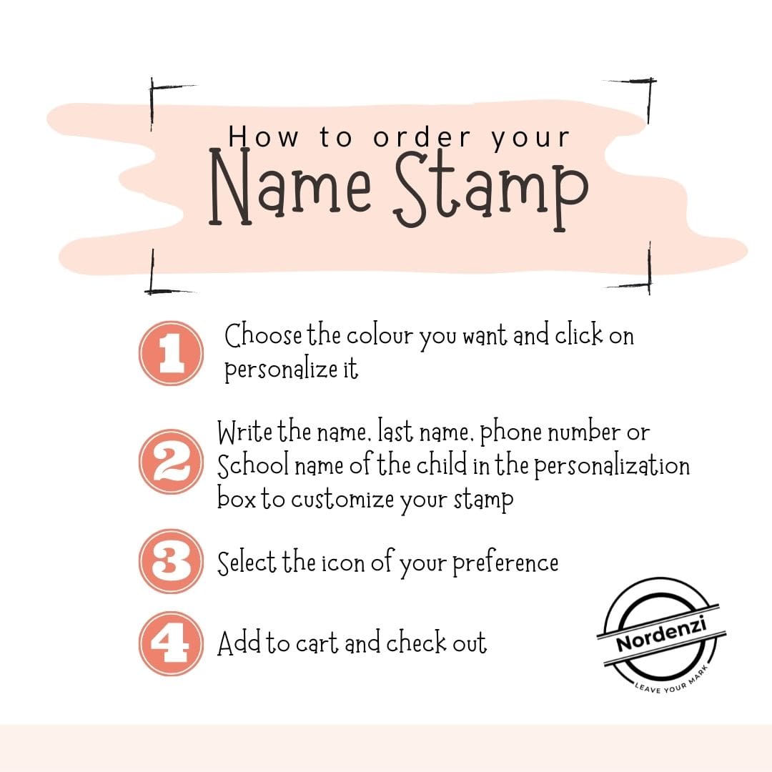 Nordenzi custom name stamp clothing children