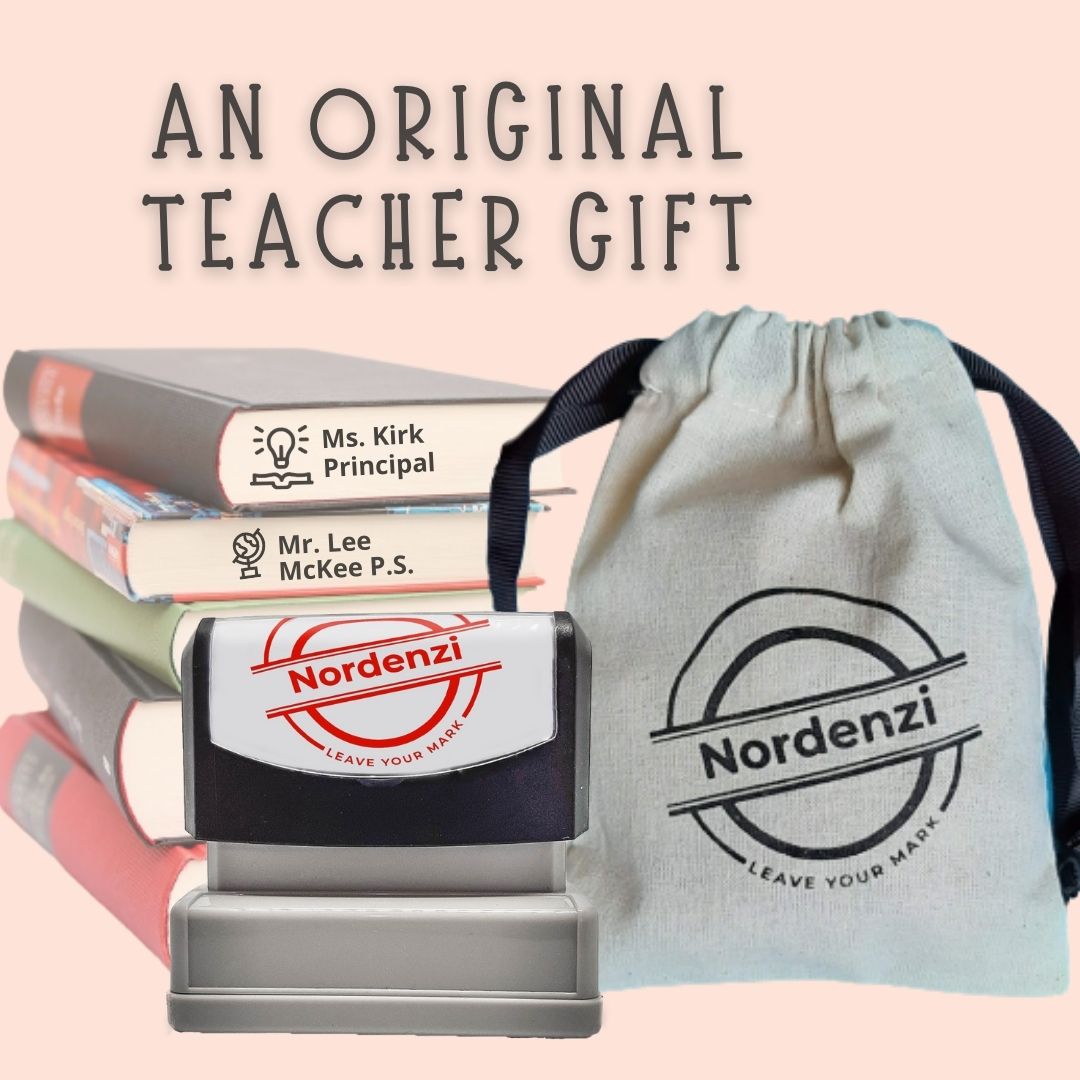 Custom Teacher Name Stamp Nordenzi original gift for teachers