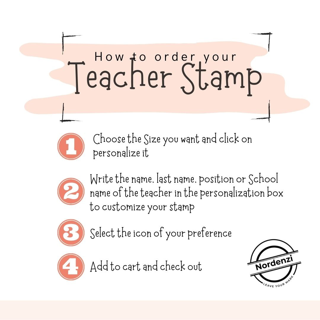 Custom Teacher Name Stamp order online