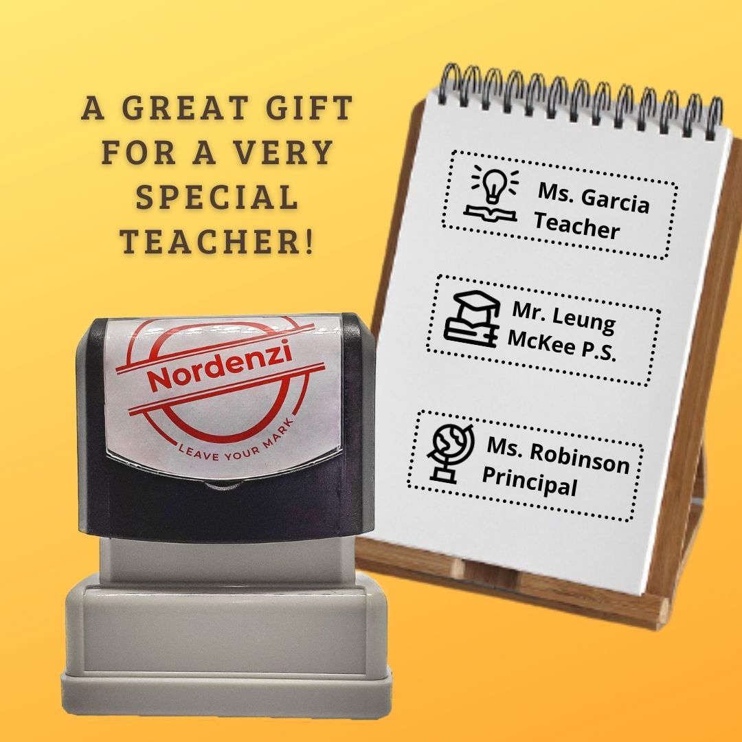 Great gift for teachers Custom Teacher Name Stamp Nordenzi