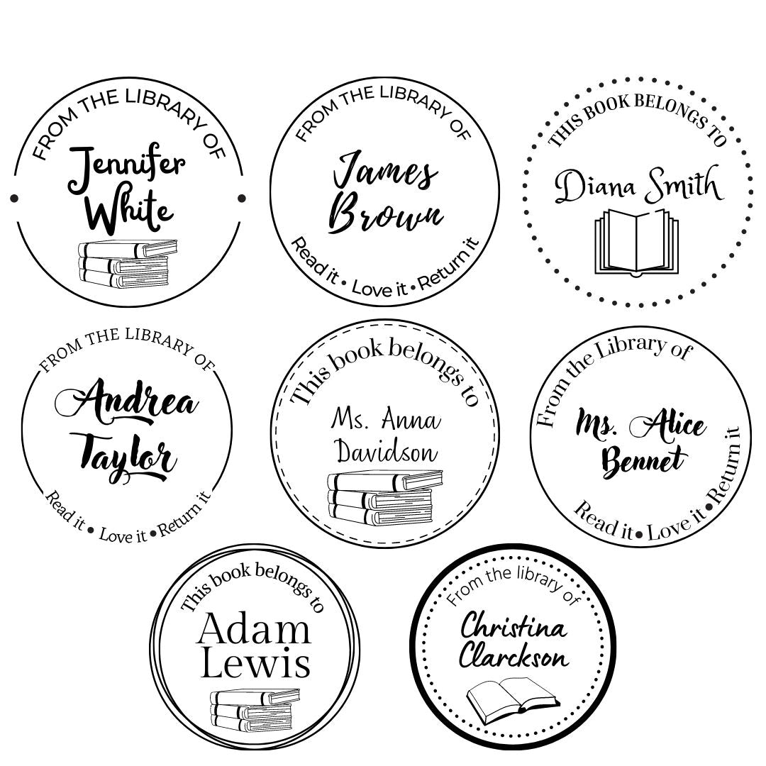 Book Stamp Round