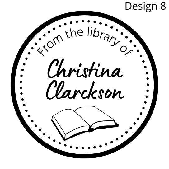 Round Open Book Library Stamp - Simply Stamps