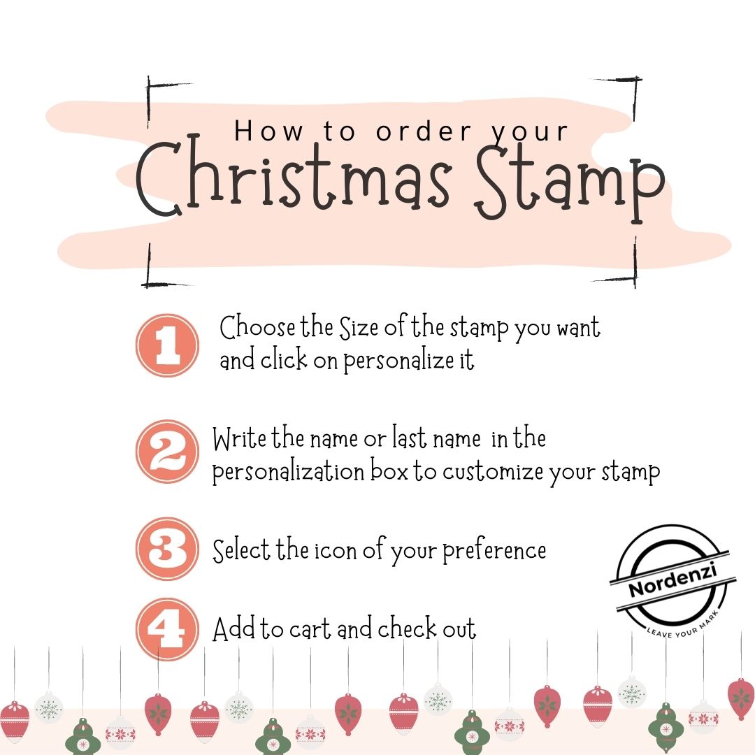 Order Christmas Stamp, christmas crafts, holiday stamp, seasonal stamp, Nordenzi