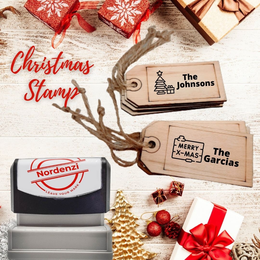 Custom Christmas Ink Stamps - Perfect for Christmas Gift Tags ✓ – Nordenzi