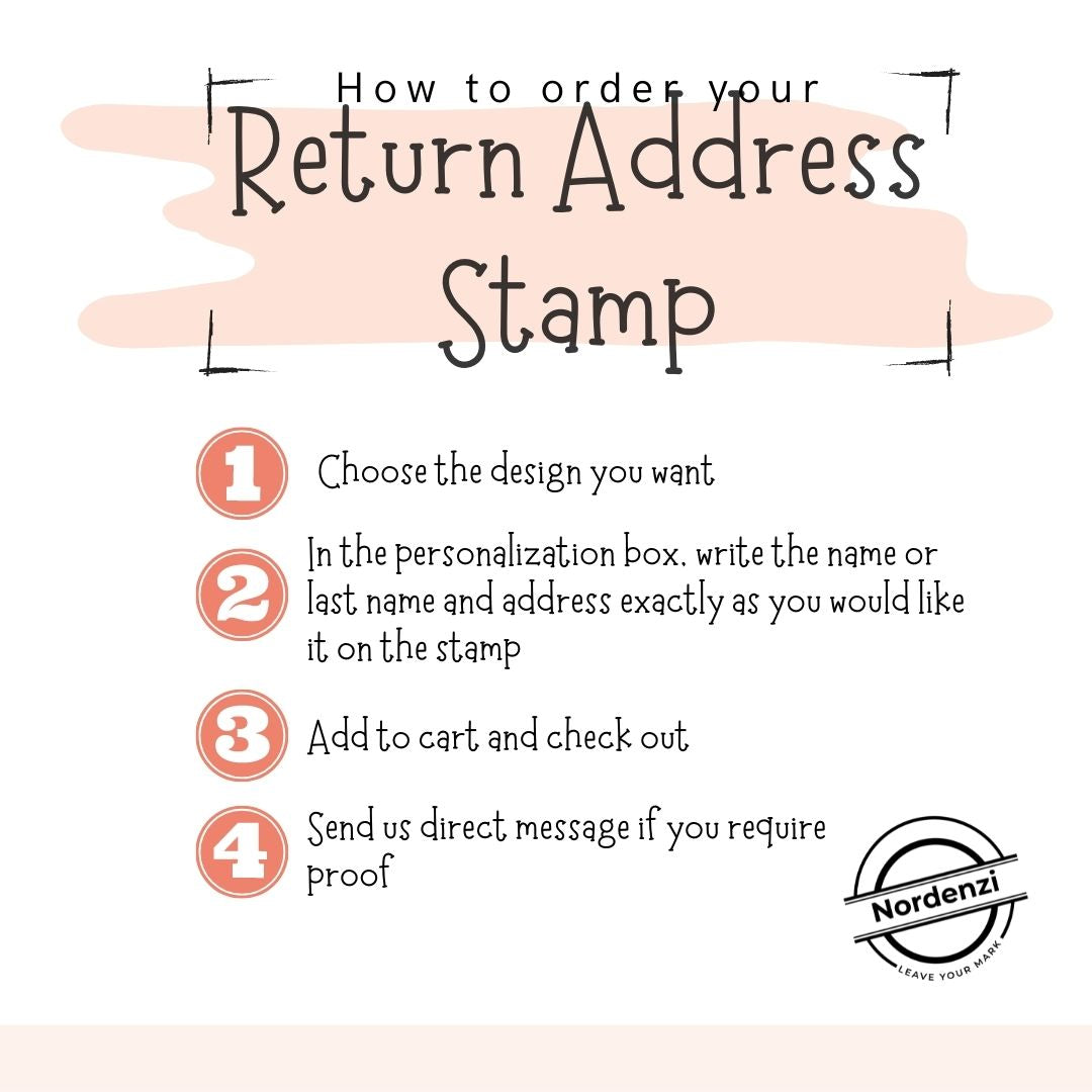 Personalized Logo Stamp with Return Address
