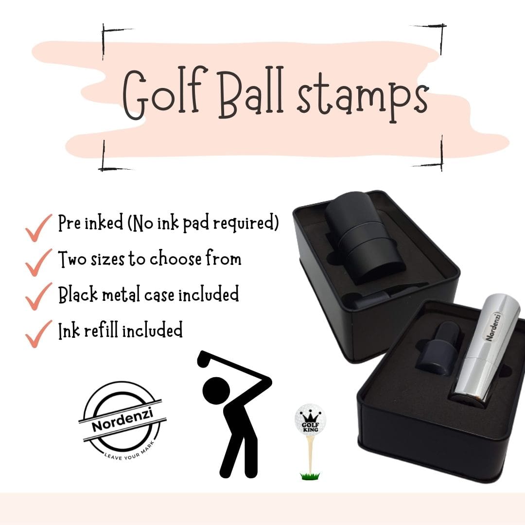 Nordenzi Silver nickel plated golf ball stamp set marker